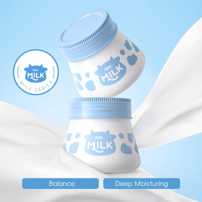 DLZZRS Face Milk Cream, Moisturizing Nourish Face Moisturizer Hydrating & Smooth Dry Skin, Day & Night Cream for Girl Women Beauty Moisturizer Daily Care Milk Facial Cream - Image 3